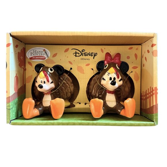 Disney Mickey & Minnie Mouse Thanksgiving Turkey Salt & Pepper Shaker Set - Picture 1 of 9